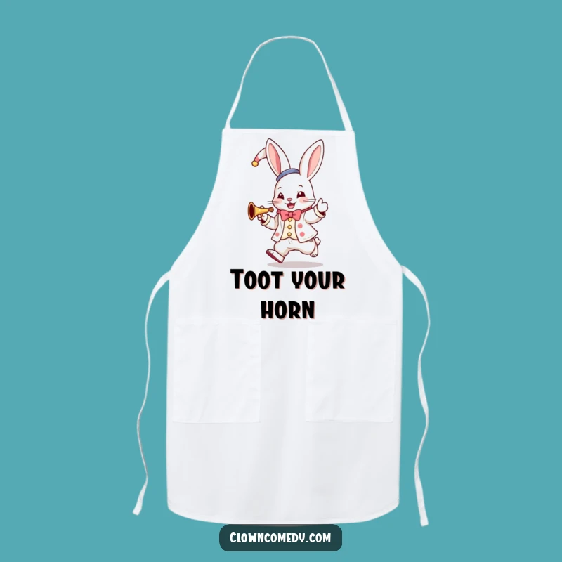 Funny Bunny Clown Apron: Kitchen Concert, Chef's Hilarious Funny Gift!