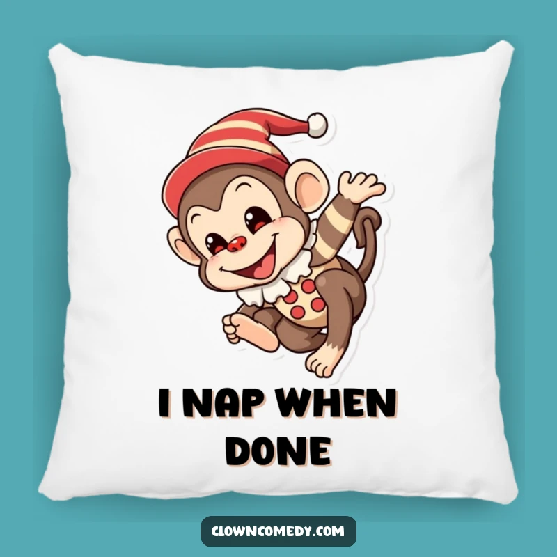 Funny Monkey Clown Pillow: Soft Tumbling Joy, Adorable and Funny Gift!