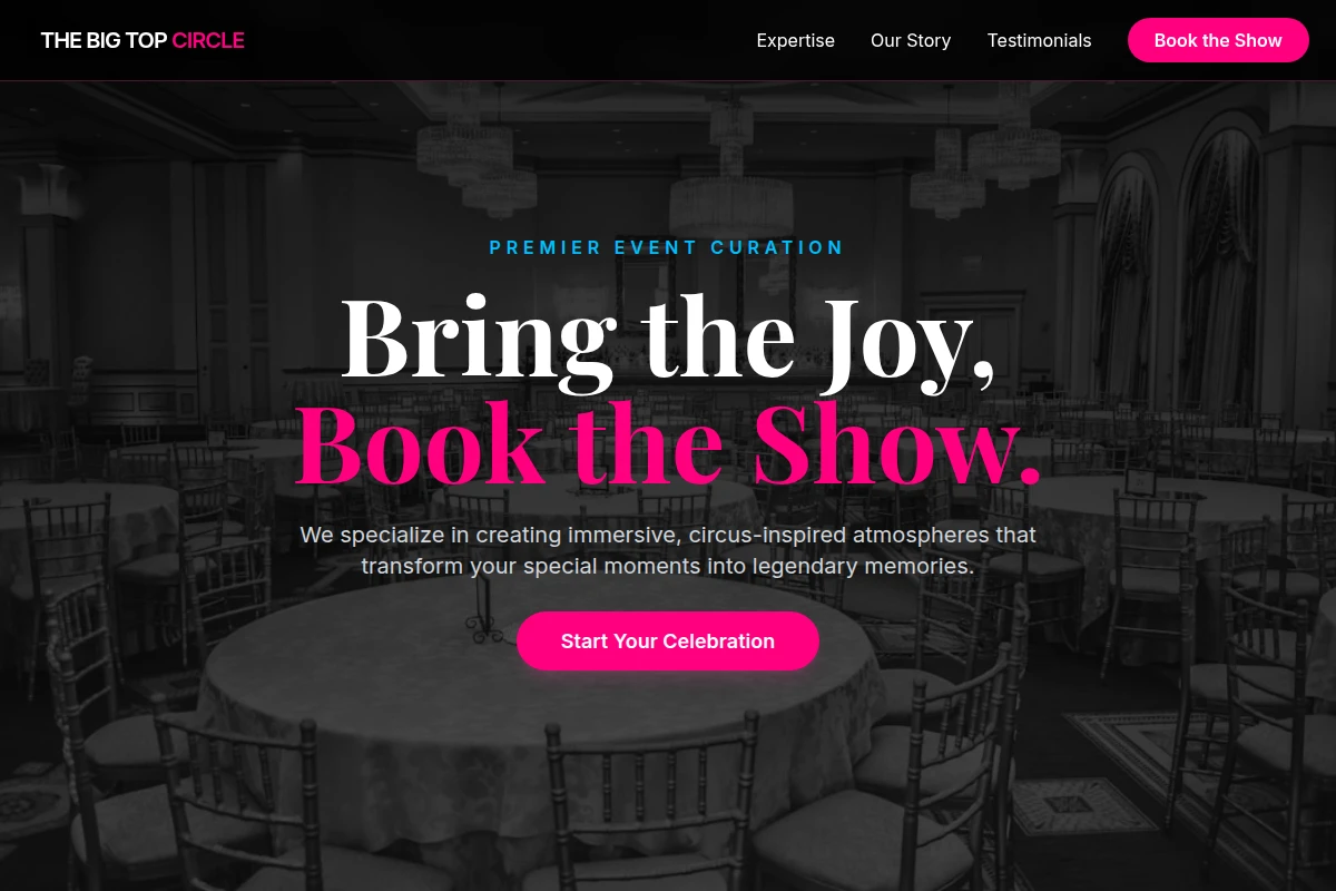 Circus Tent Event Planning
