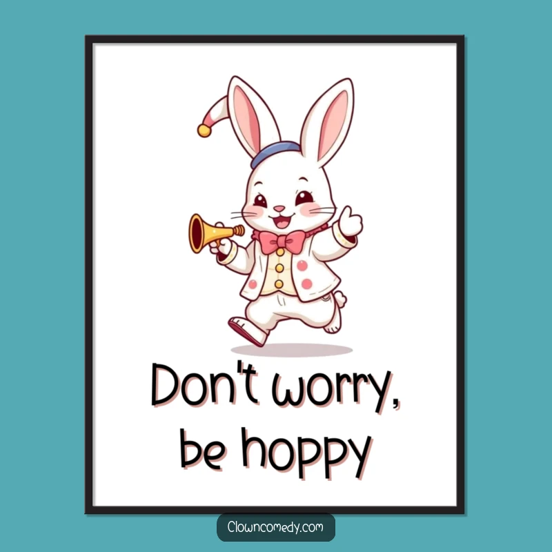 Free Printable Bunny Clown Wall Art: Upbeat & Funny Downloadable Decor!