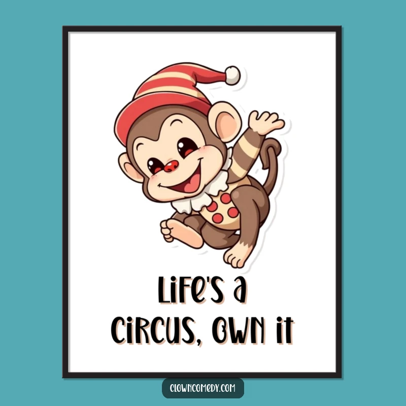 Free Printable Monkey Clown Wall Art: Hilarious Downloadable Decor for Any Room!
