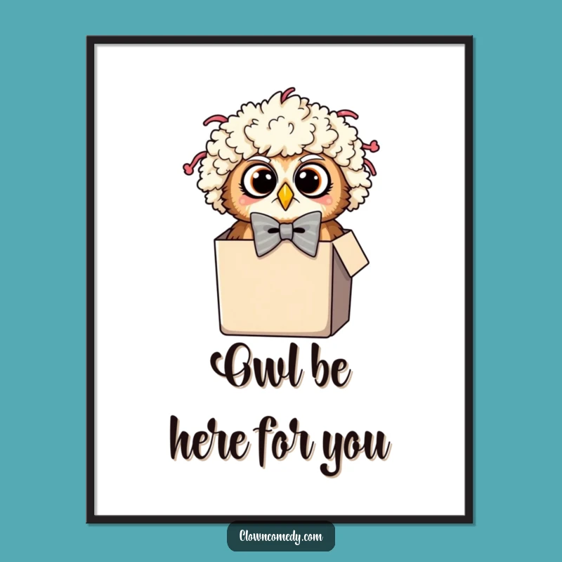 Free Printable Owl Clown Wall Art: Quirky & Funny Downloadable Decor!