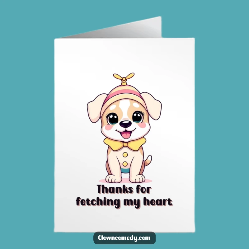 Free Printable Puppy Clown Thank You Card: Spin your Thanks!